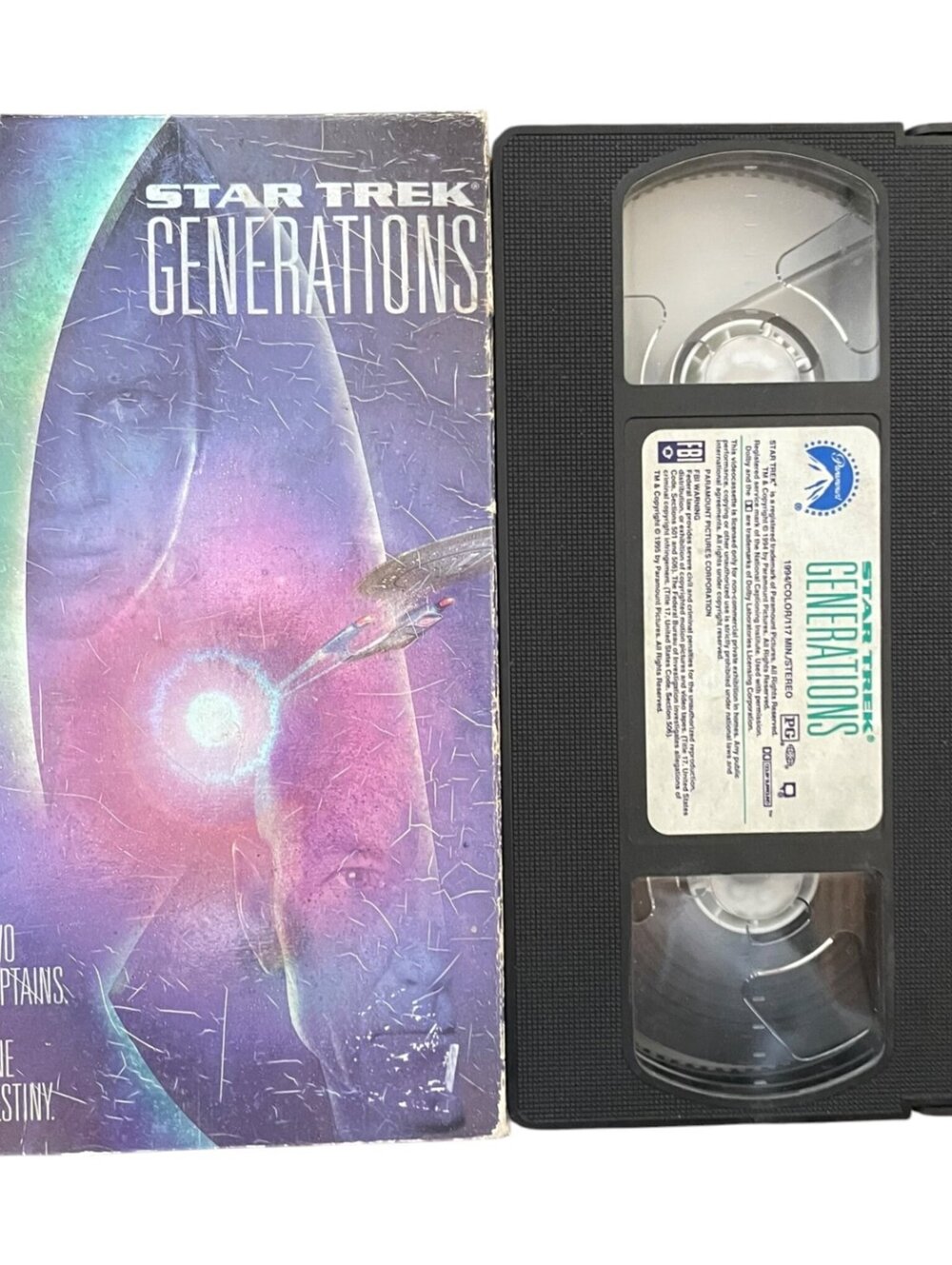 Star Trek Generations VHS Tape 1994 Paramount Pictures Sci-Fi William Shatner
